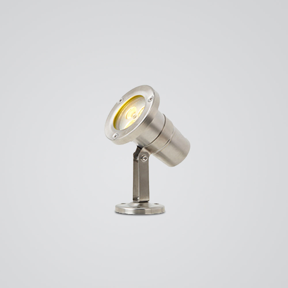 Ray Moderna Foco Metal/Vidrio Lámpara Exterior, Plateado