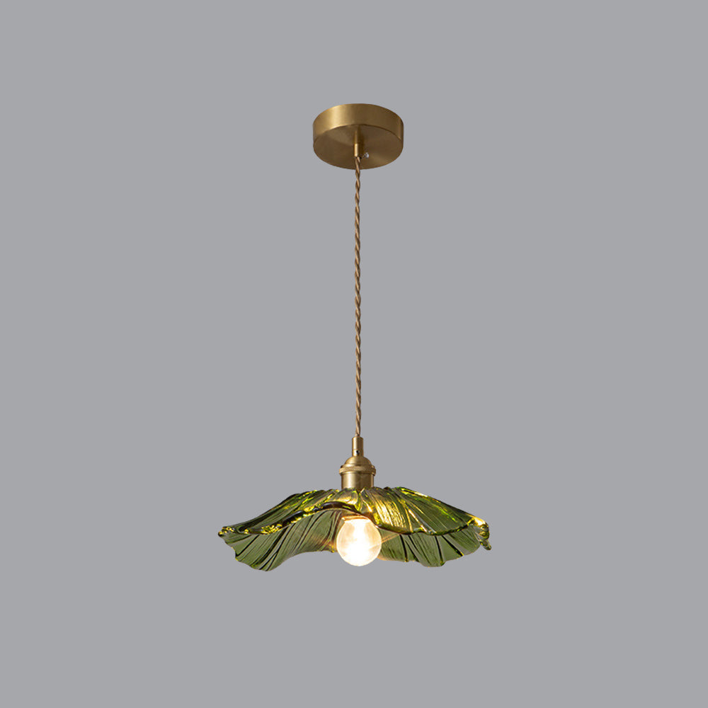 Arisha Elegante Metal/Vidrio Lámpara Colgante/Lámpara de Techo Verde/Transparente