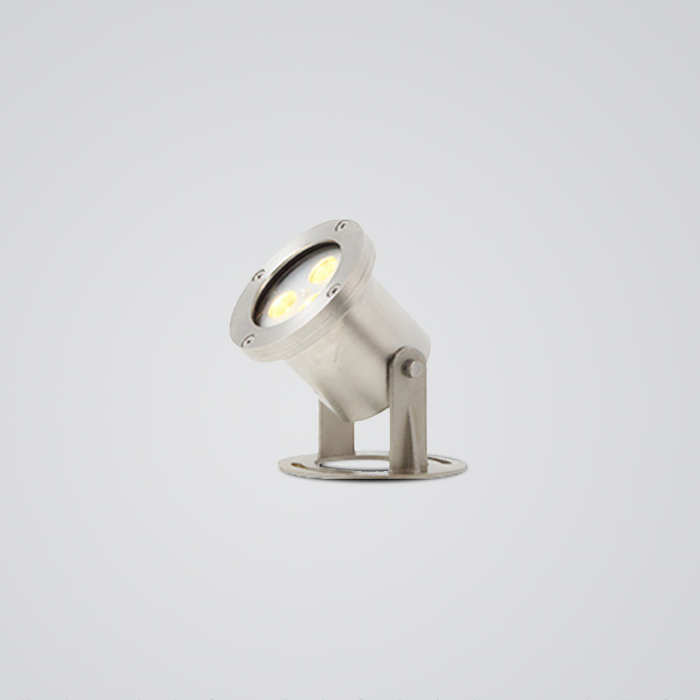 Ray Moderna Foco Metal/Vidrio Lámpara Exterior, Plateado