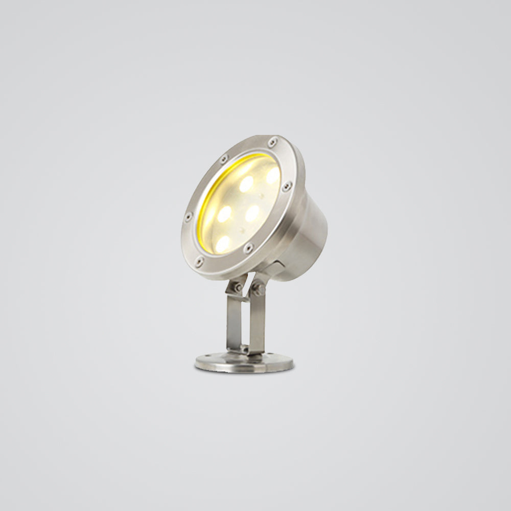 Ray Moderna Foco Metal/Vidrio Lámpara Exterior, Plateado