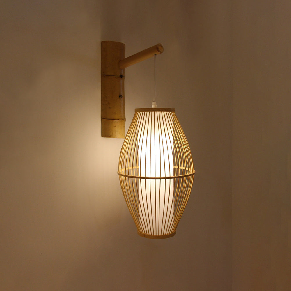 Muto Rústico Jaula Muto Aplique de Pared Madera