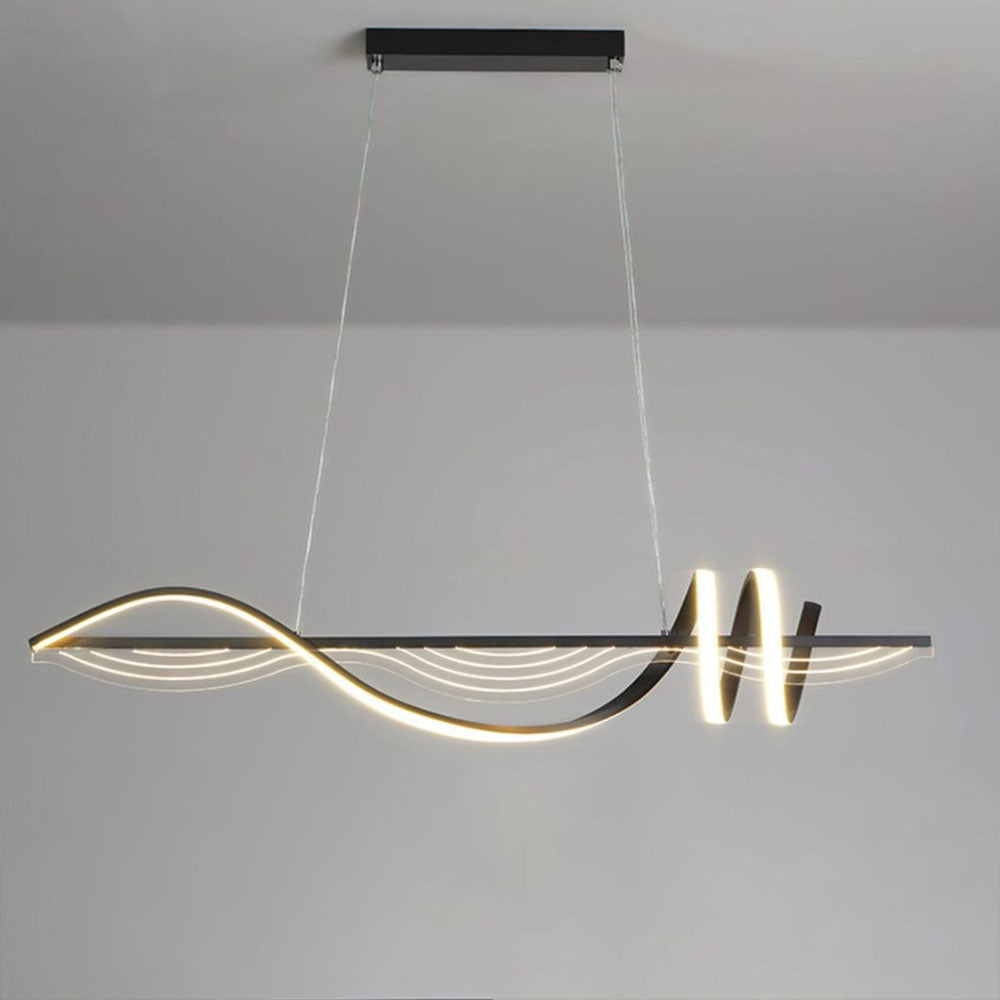 Arisha Contemporánea Geométrico Metal LED Lámpara Colgante Blanco/Negro
