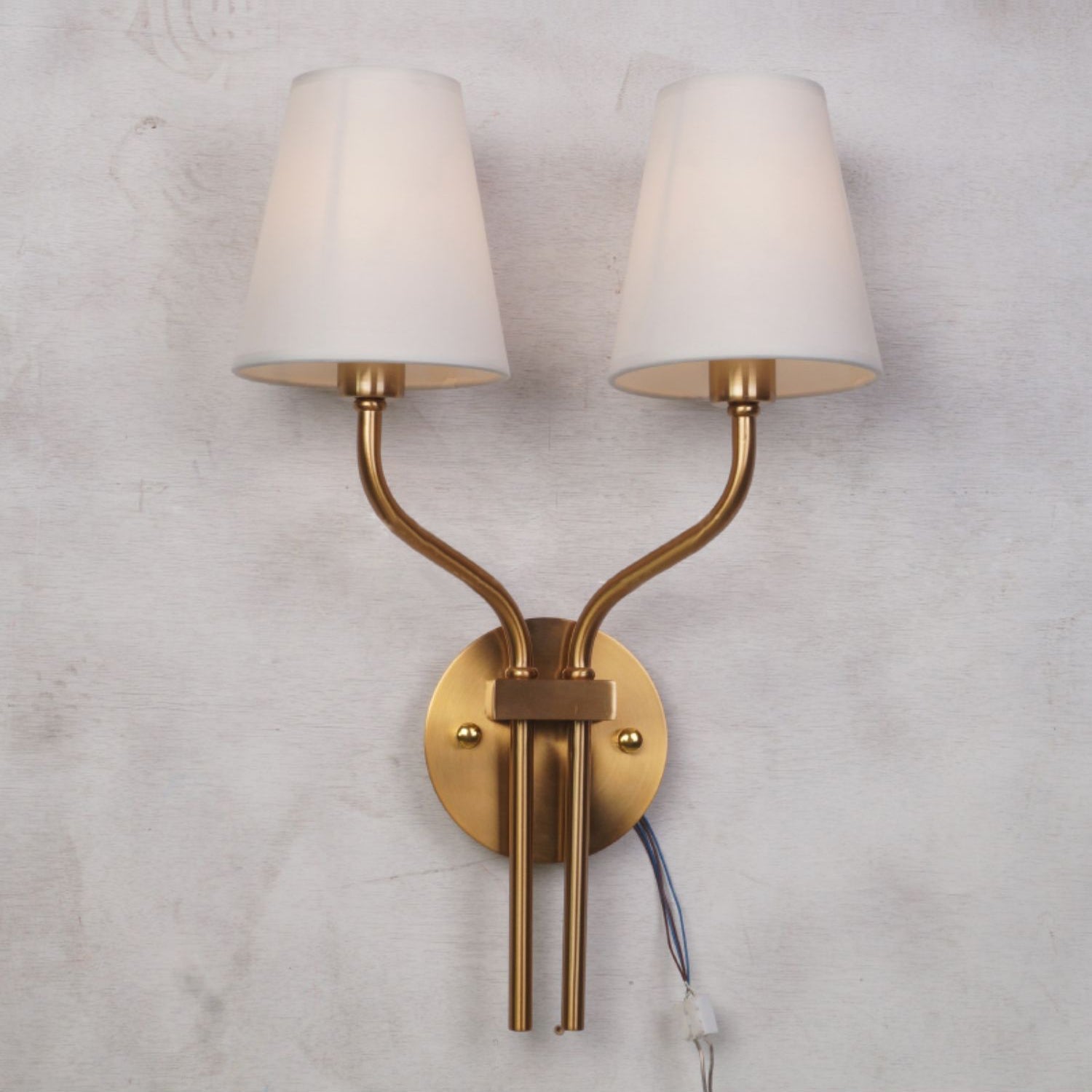 Ulcaran Vintage Industrial Metal Fabric Wall Lamp - Lamp Copper