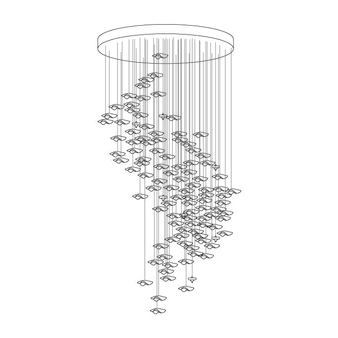 Nephele Crystal Leaf Chandelier - Letslighting