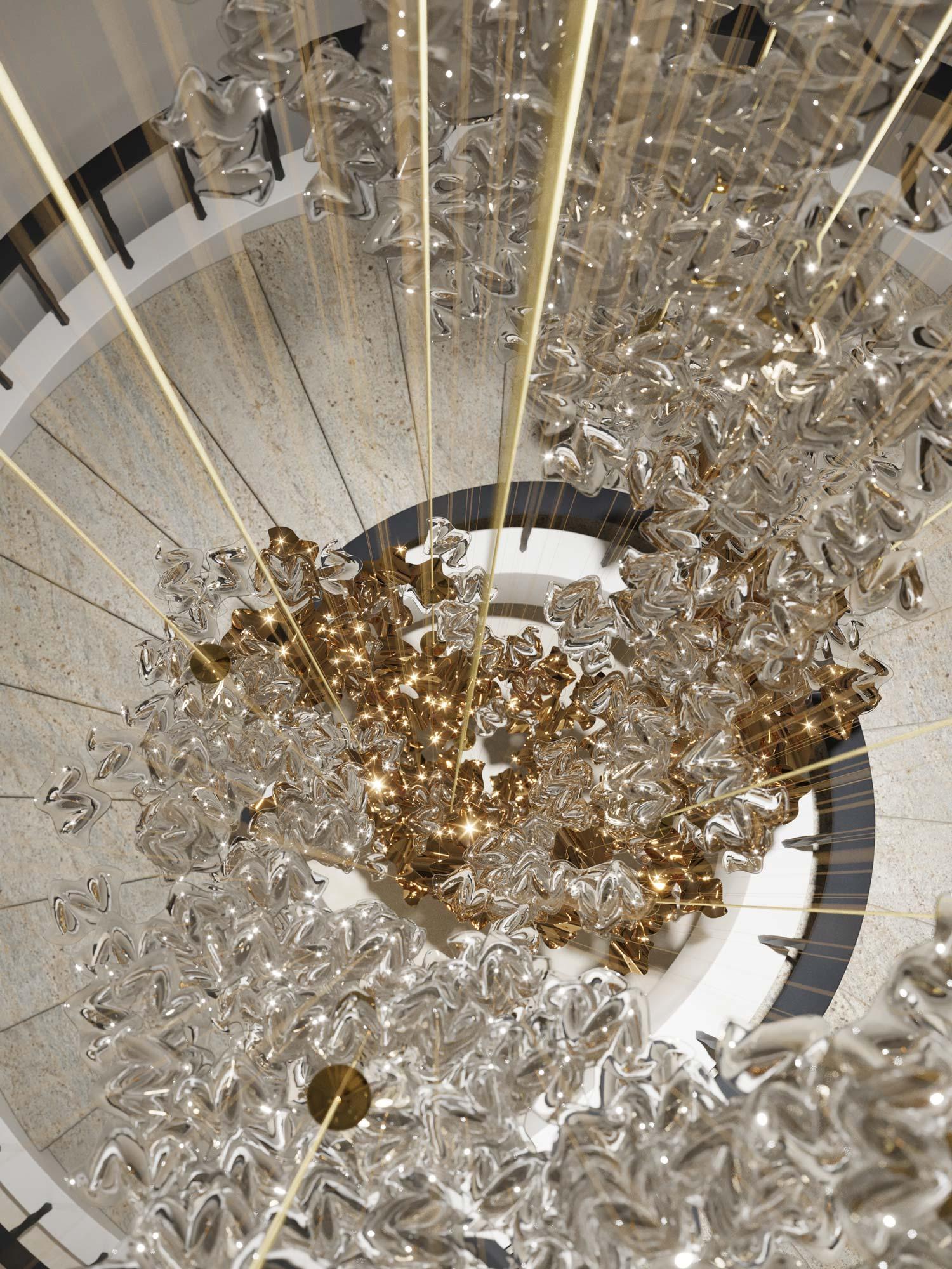 Cezorisra Luxury Brass Linear Chandelier - Letslighting
