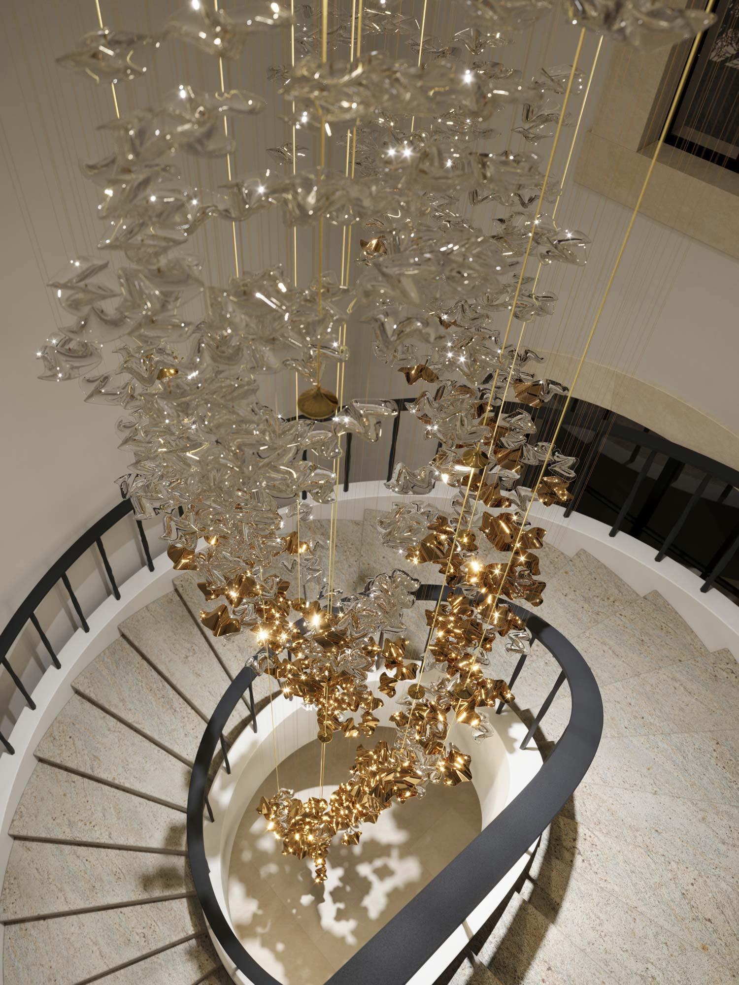 Cezorisra Luxury Brass Linear Chandelier - Letslighting