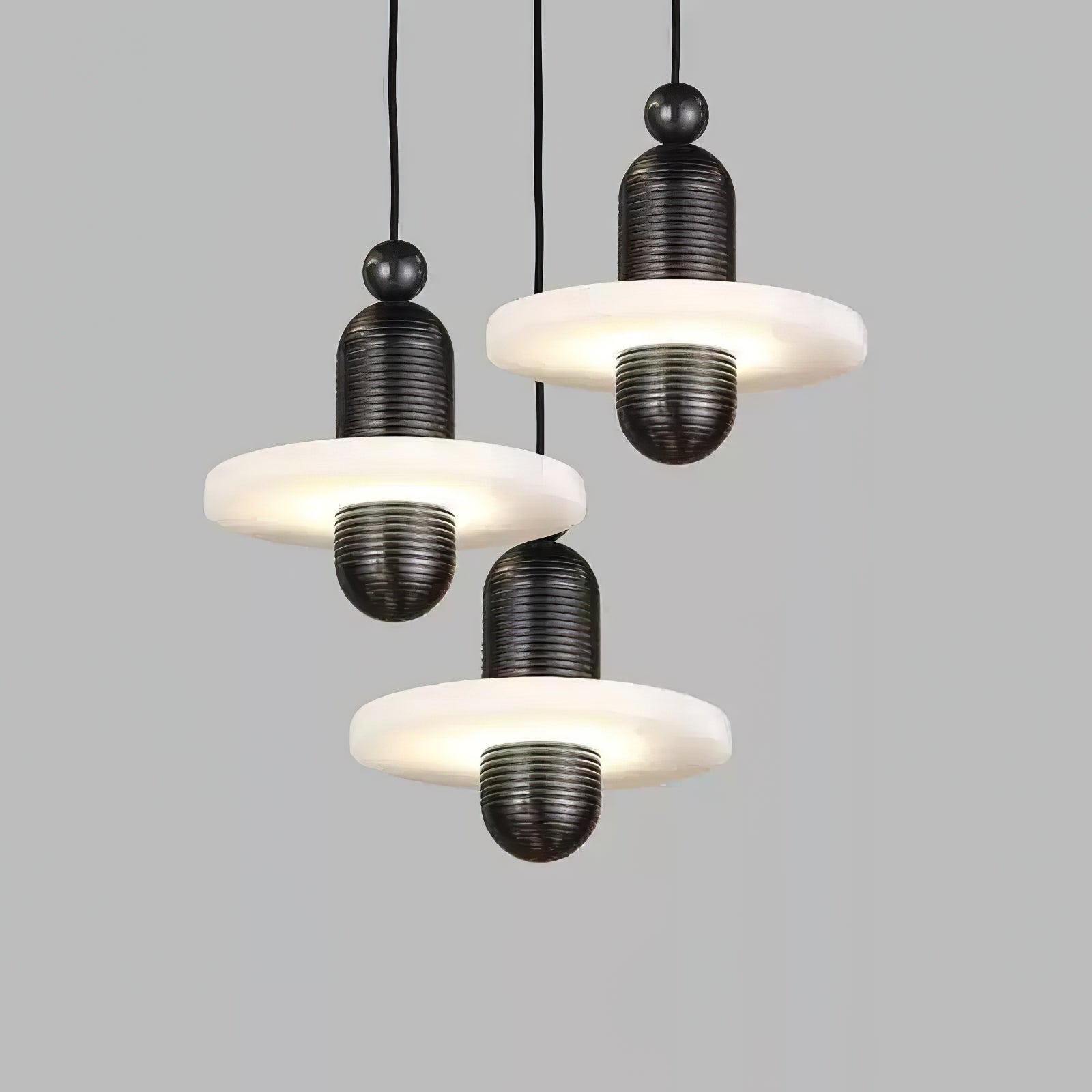 Orion Brushed Brass Alabaster Pendant Light - Letslighting