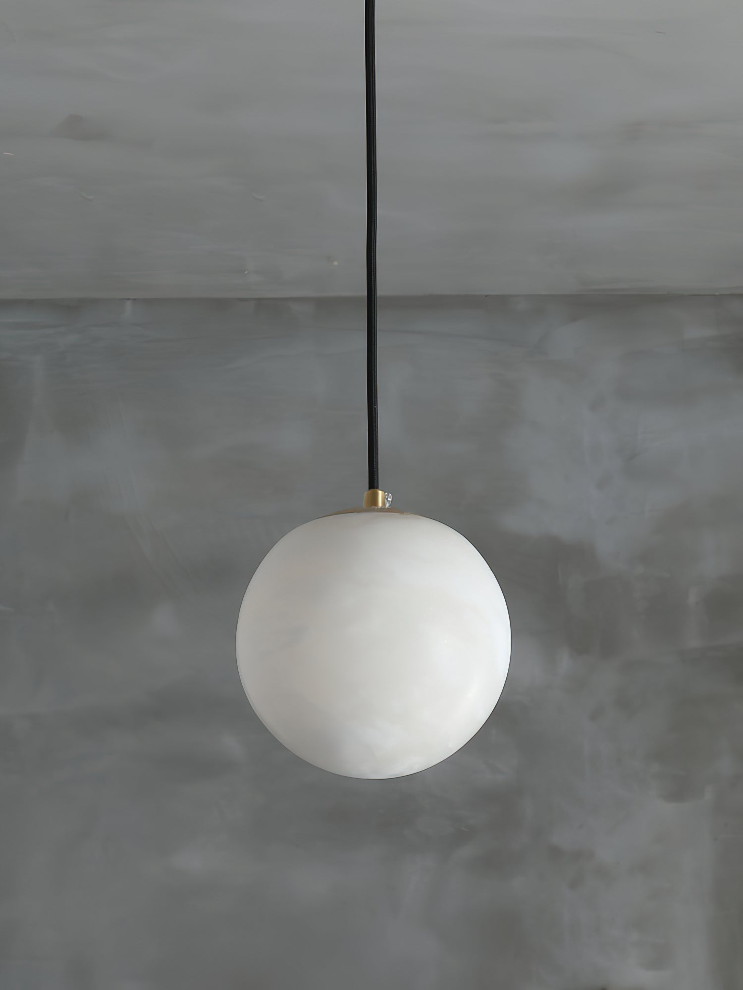 Uphaara Modern Minimalist Alabaster Pendant Light - Lamp Copper