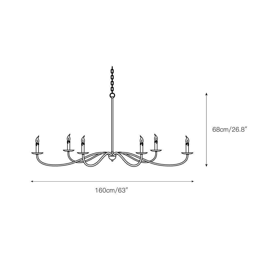 Silva Lámparas de Araña Estilo Candelabro con Arco para Granja