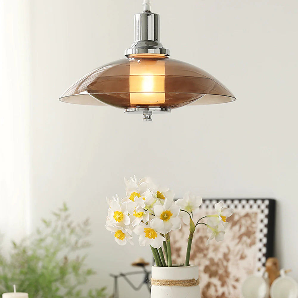 Arisha Modern Redondo LED Lámpara Colgante Vidrio Sala de Estar