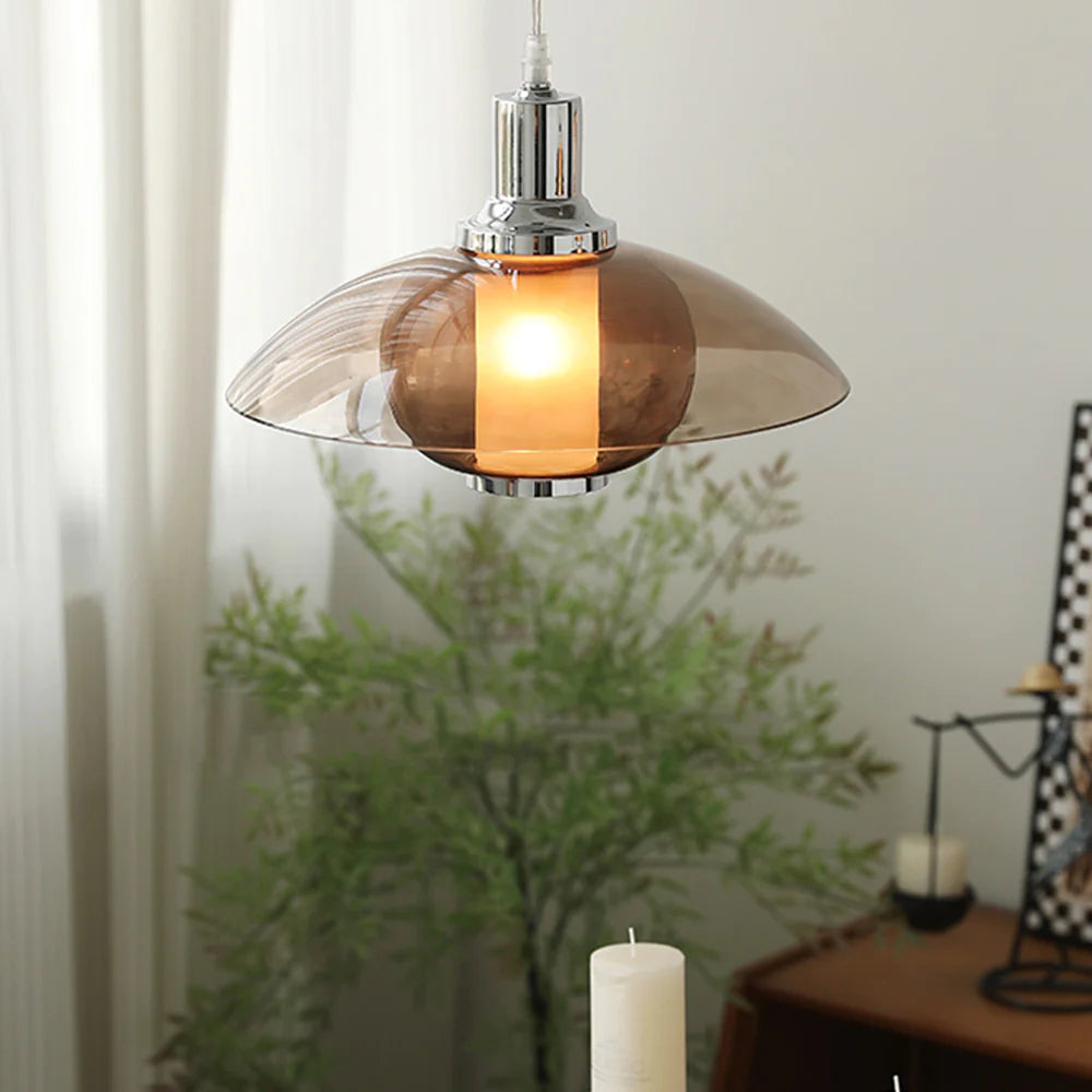 Arisha Modern Redondo LED Lámpara Colgante Vidrio Sala de Estar