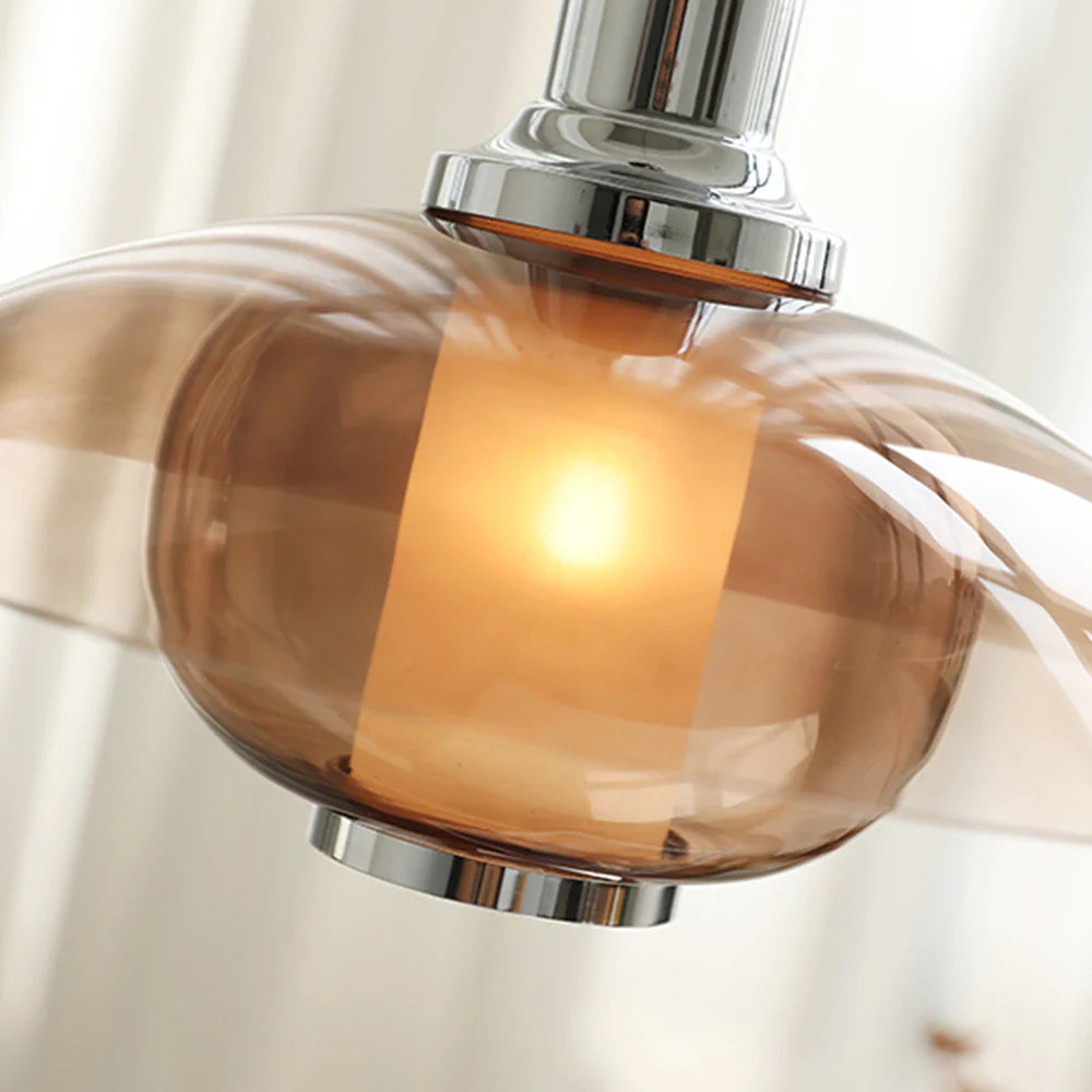 Arisha Modern Redondo LED Lámpara Colgante Vidrio Sala de Estar