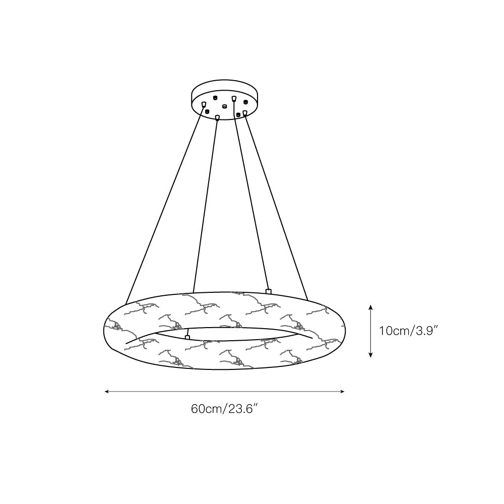 Alvynora Modern Minimalist Brass Alabaster Chandelier - Lamp Copper