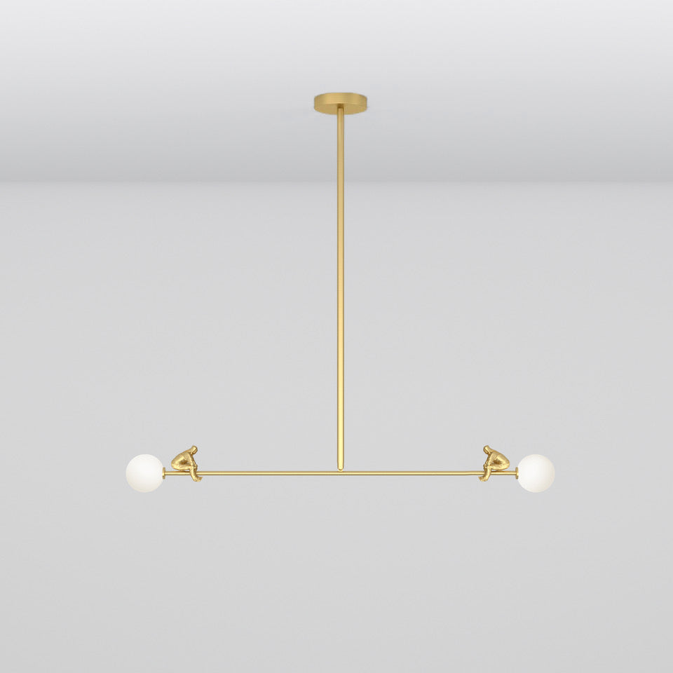 Zaveniel Modern Minimalist Brass Glass Pendant Lamp - Lamp Copper