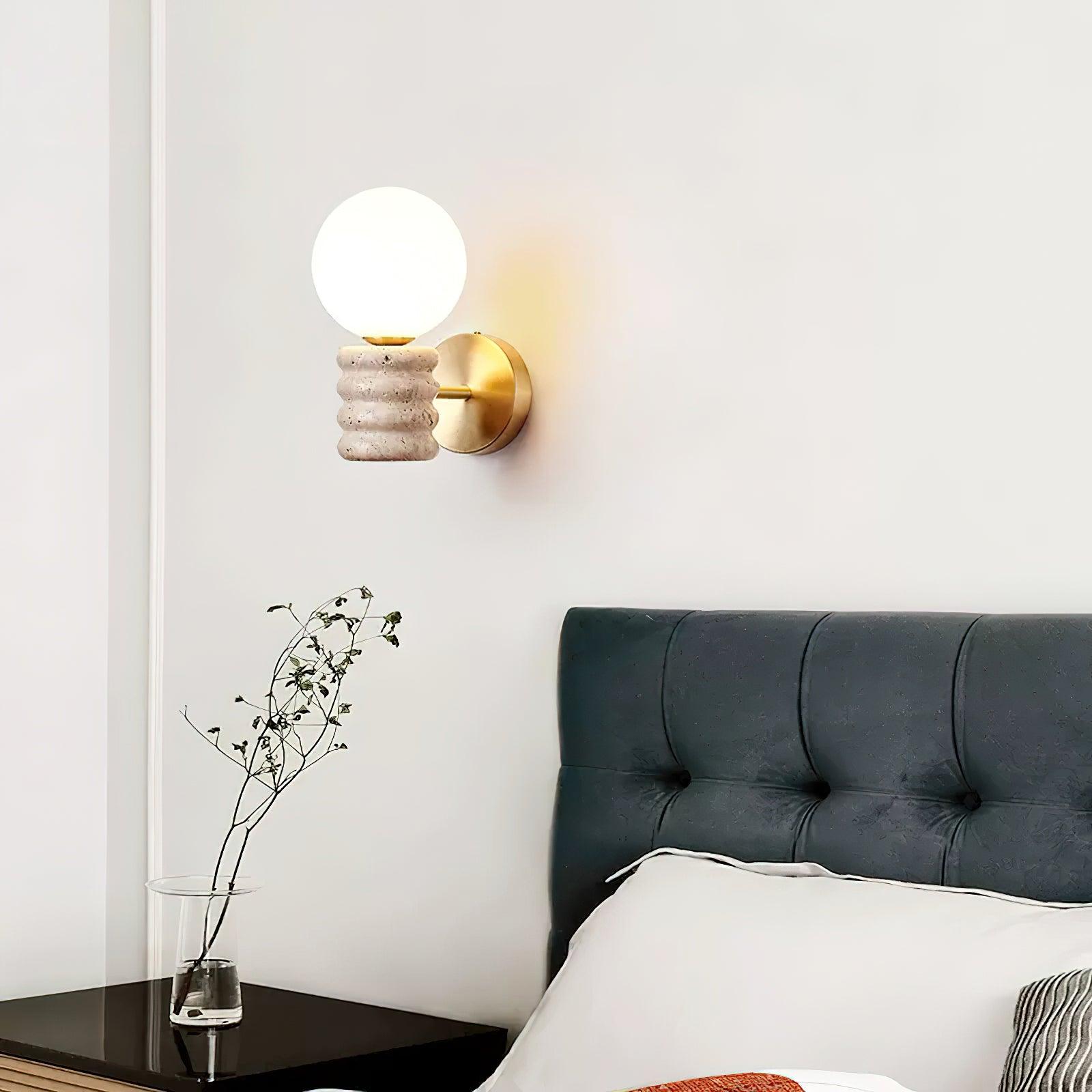 Calenne Wall Lamp Travertine - Letslighting