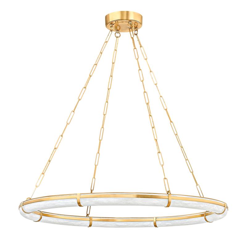 Oltalora Modern Minimalist Alabaster Chandelier - Lamp Copper