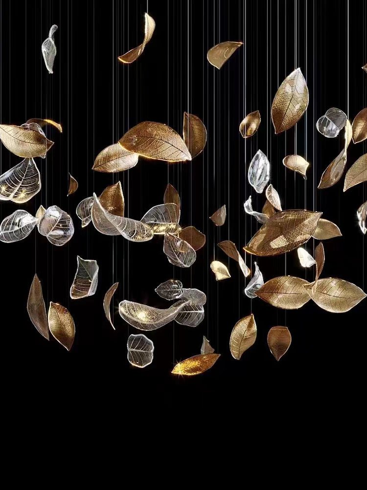 Cesilila Iridescent Metal Leaf Pendant Light - Letslighting