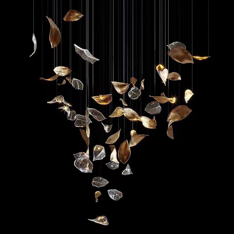 Cesilila Iridescent Metal Leaf Pendant Light - Letslighting