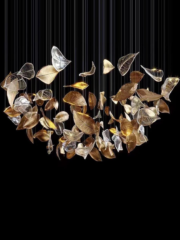 Cesilila Iridescent Metal Leaf Pendant Light - Letslighting