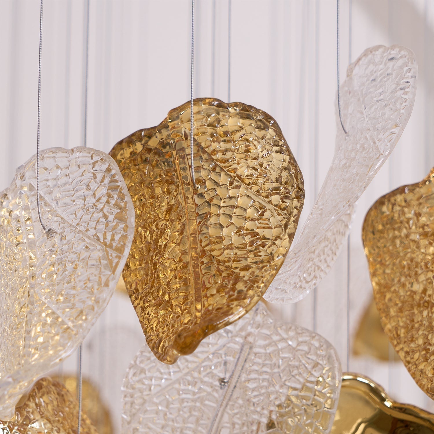 Cesilila Iridescent Metal Leaf Pendant Light - Letslighting