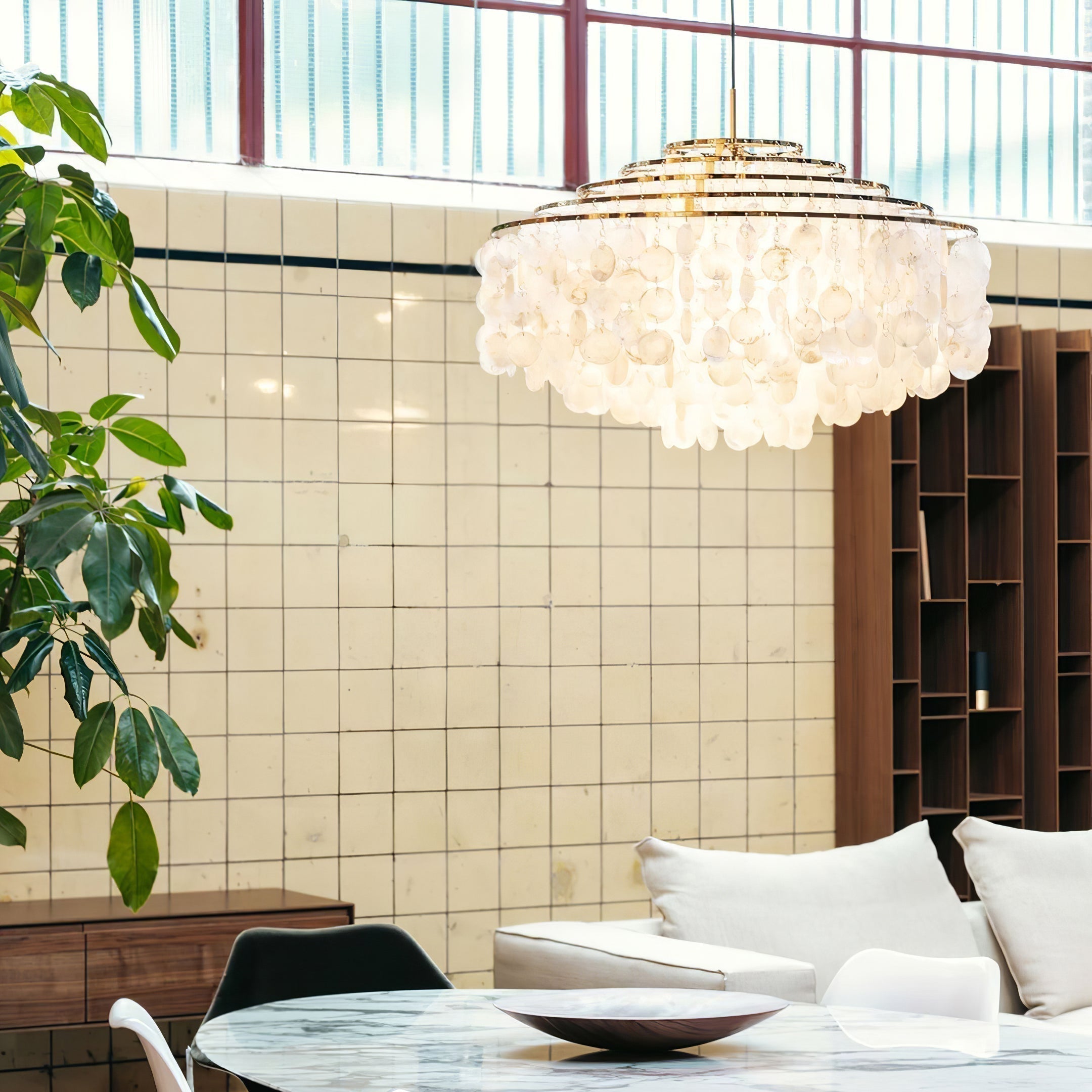 Round Shell Chandelier - Letslighting