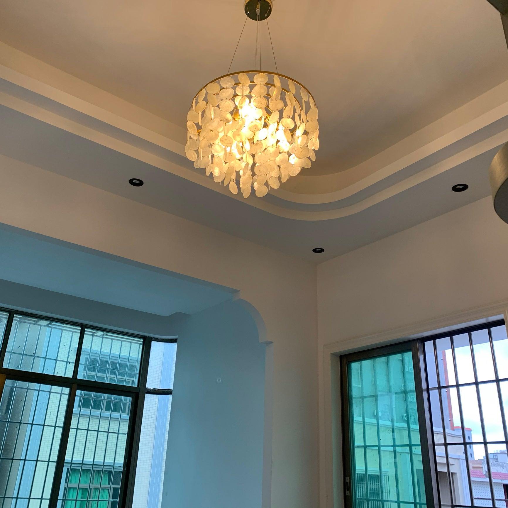 Esileth Postmodern Luxury Shell Wind Chime Metal Chandelier - Letslighting