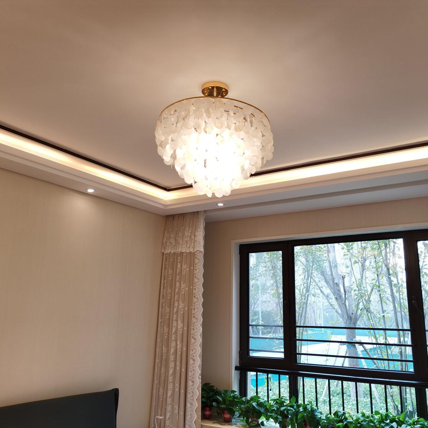 Esileth Postmodern Luxury Shell Wind Chime Metal Chandelier - Letslighting