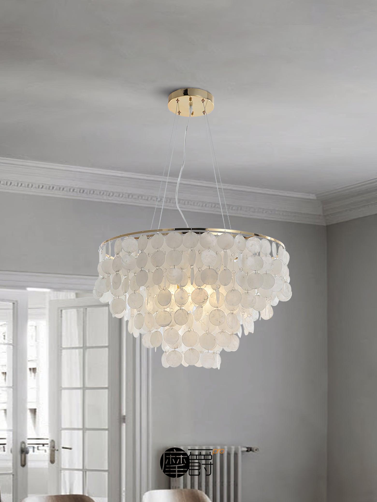 Esileth Postmodern Luxury Shell Wind Chime Metal Chandelier - Letslighting