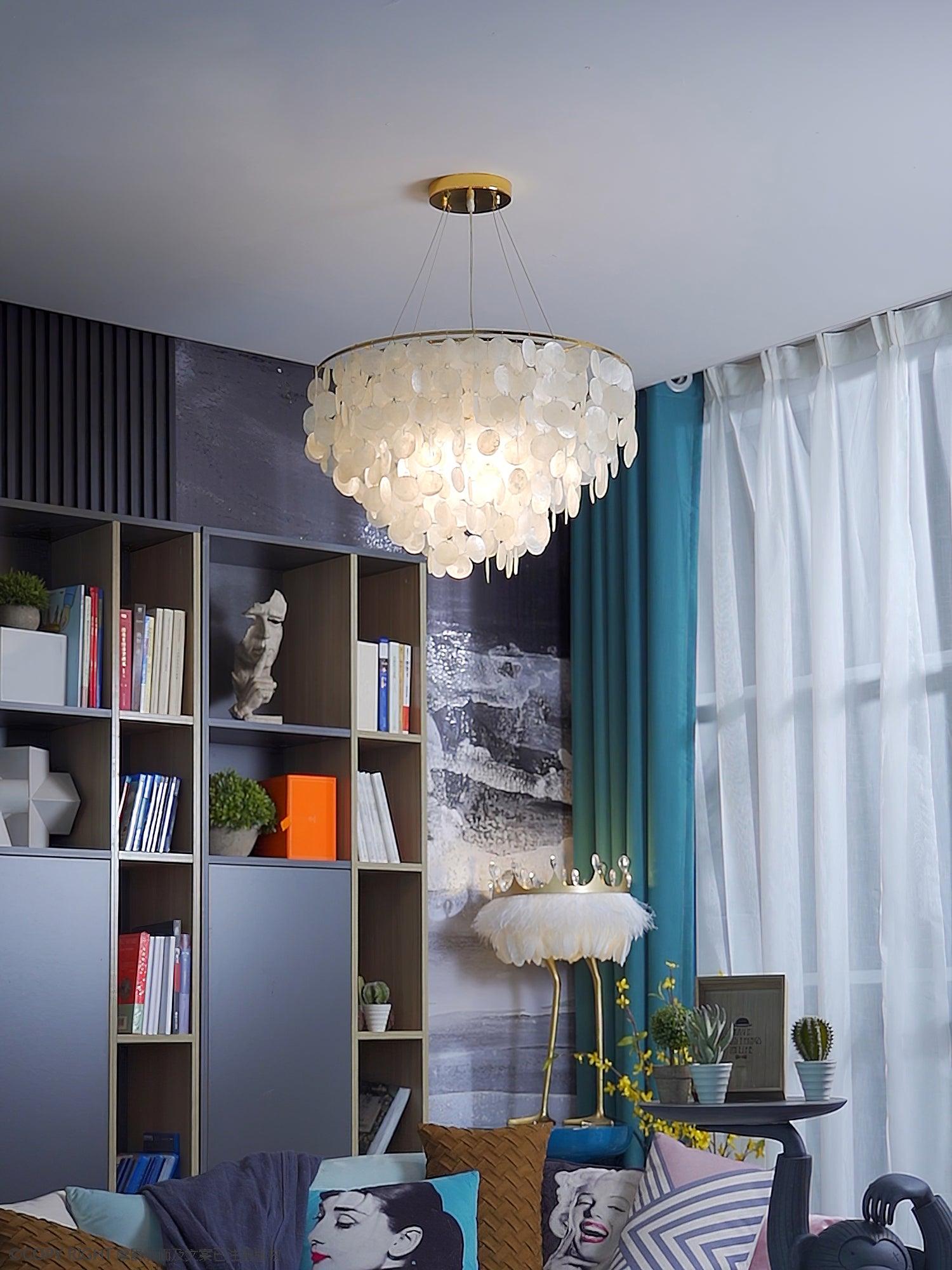 Esileth Postmodern Luxury Shell Wind Chime Metal Chandelier - Letslighting