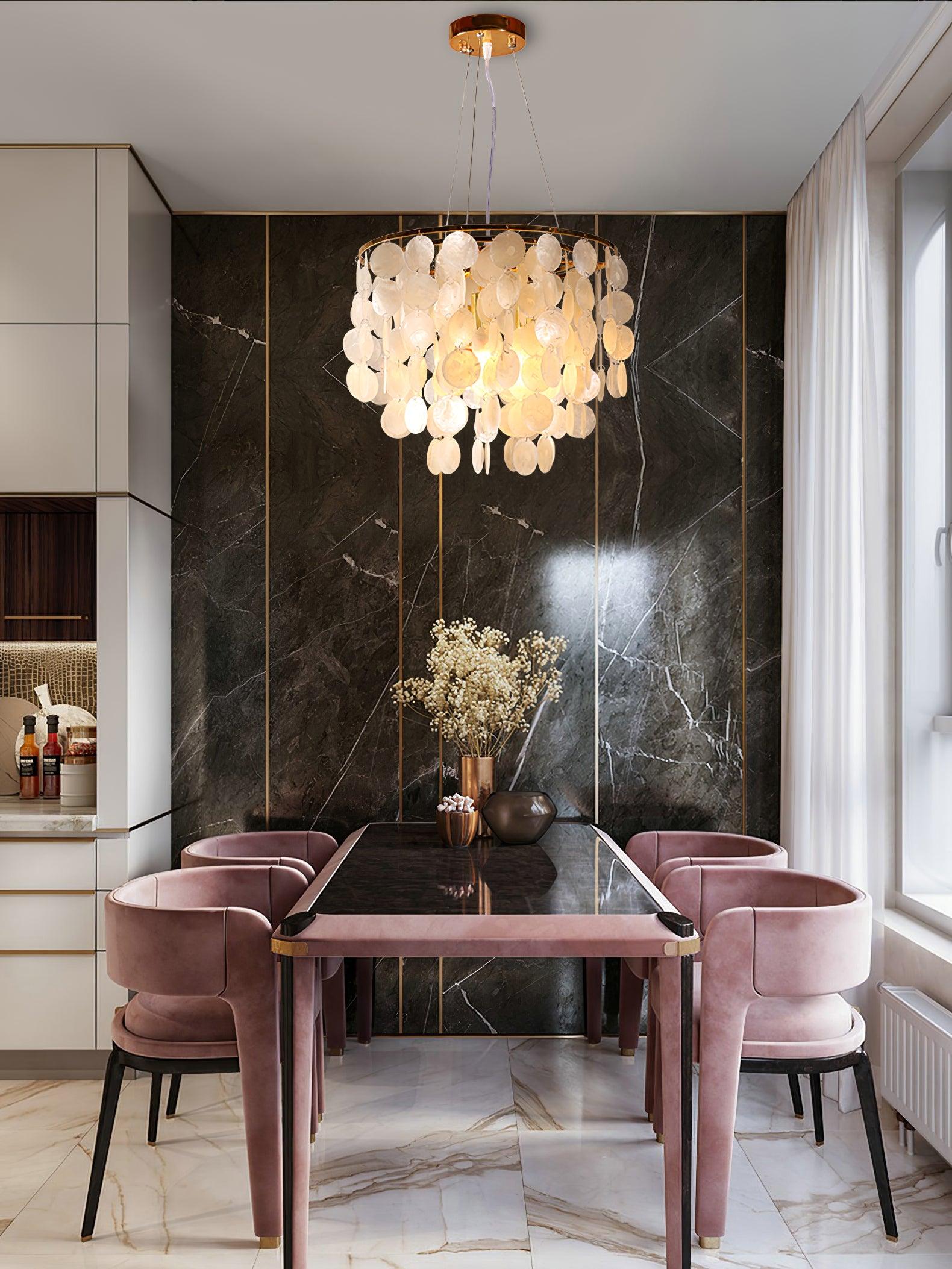 Esileth Postmodern Luxury Shell Wind Chime Metal Chandelier - Letslighting