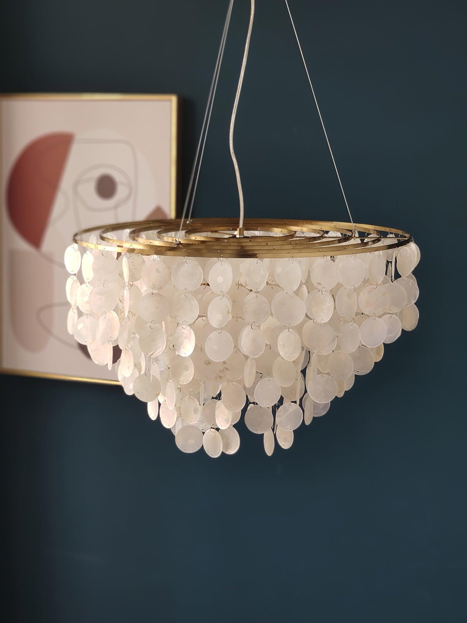 Esileth Postmodern Luxury Shell Wind Chime Metal Chandelier - Letslighting
