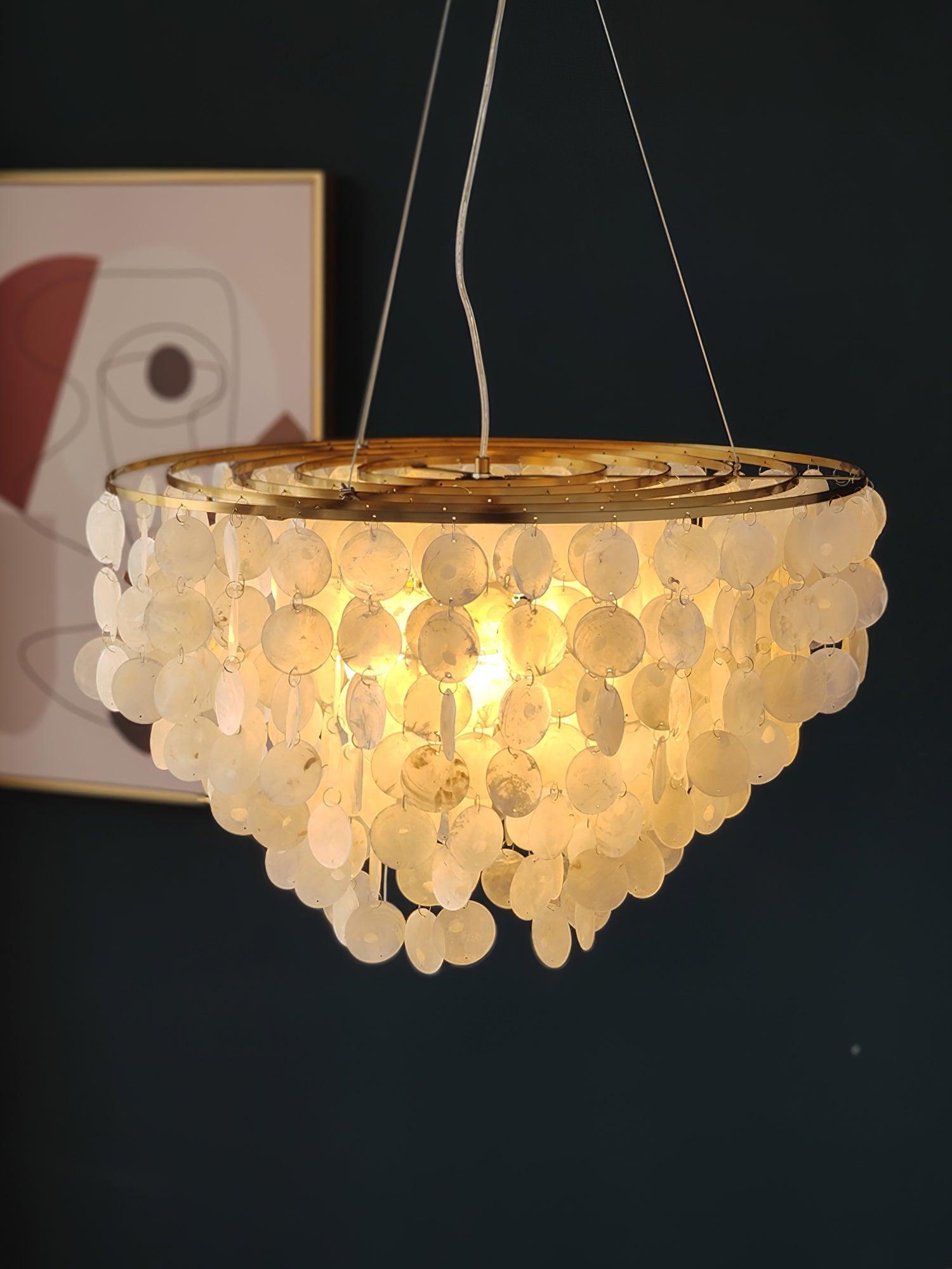 Esileth Postmodern Luxury Shell Wind Chime Metal Chandelier - Letslighting