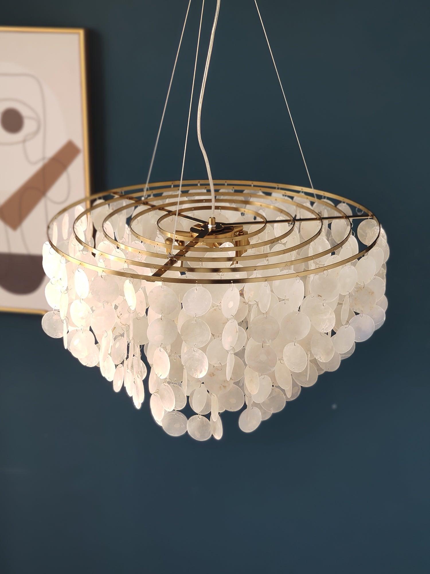 Esileth Postmodern Luxury Shell Wind Chime Metal Chandelier - Letslighting