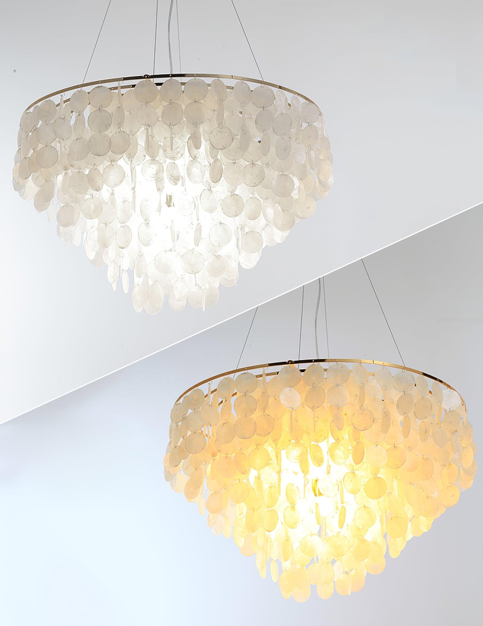 Esileth Postmodern Luxury Shell Wind Chime Metal Chandelier - Letslighting