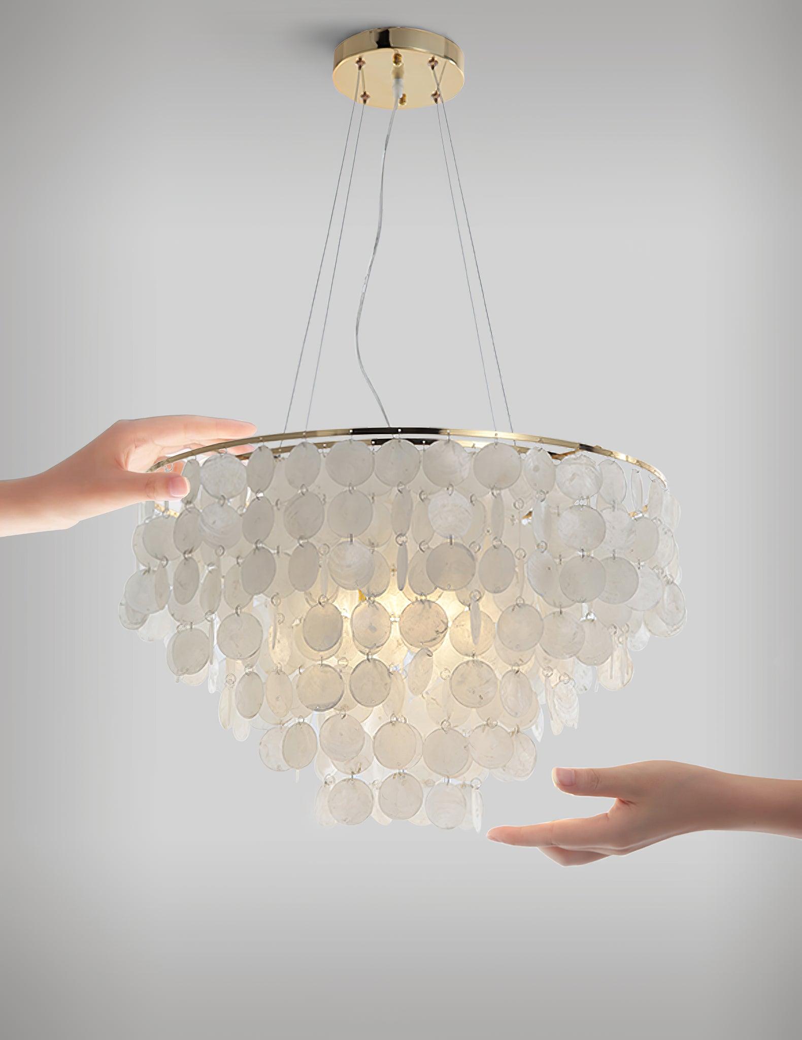 Esileth Postmodern Luxury Shell Wind Chime Metal Chandelier - Letslighting