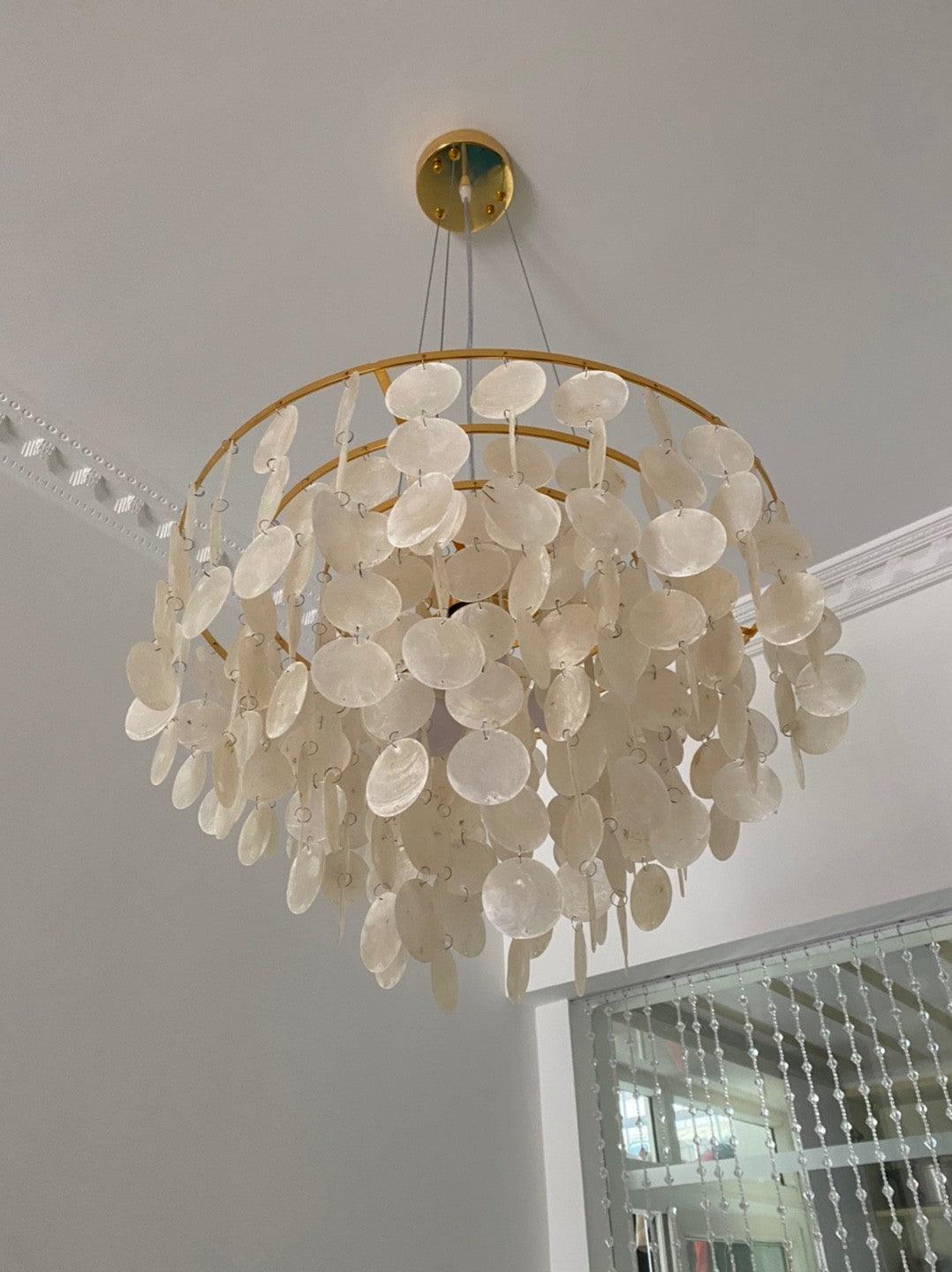 Esileth Postmodern Luxury Shell Wind Chime Metal Chandelier - Letslighting