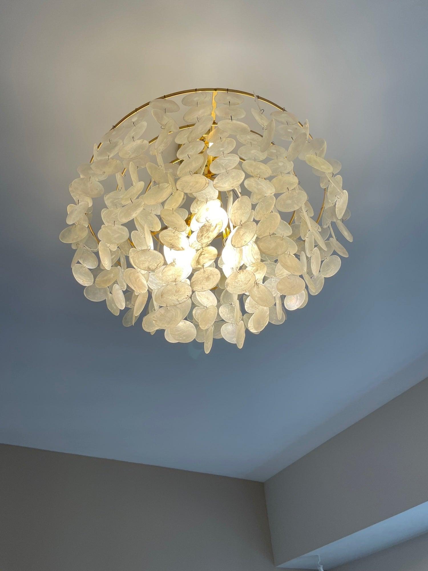 Esileth Postmodern Luxury Shell Wind Chime Metal Chandelier - Letslighting