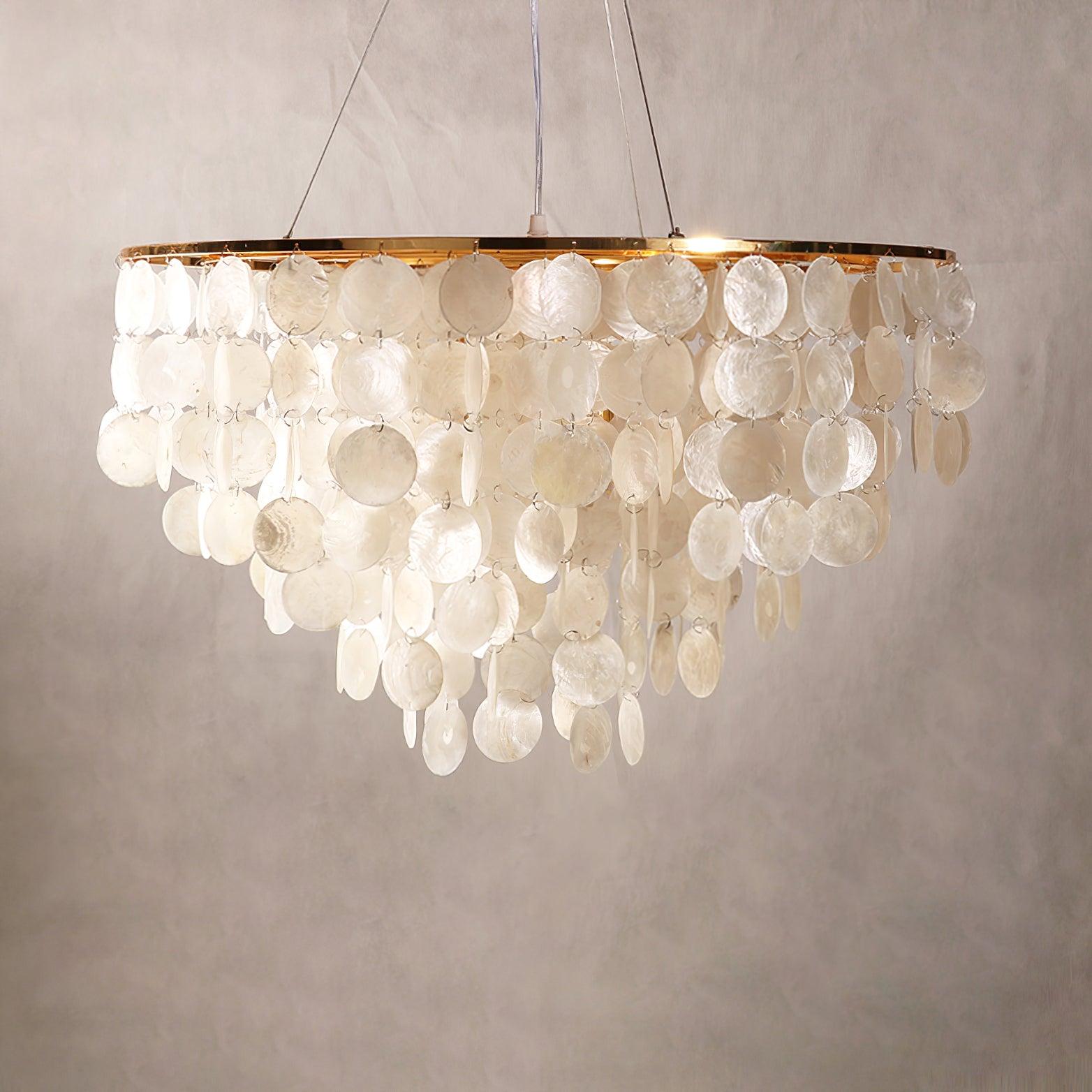 Esileth Postmodern Luxury Shell Wind Chime Metal Chandelier - Letslighting