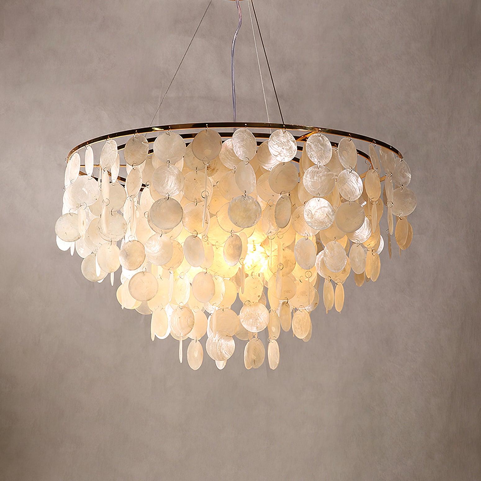 Esileth Postmodern Luxury Shell Wind Chime Metal Chandelier - Letslighting