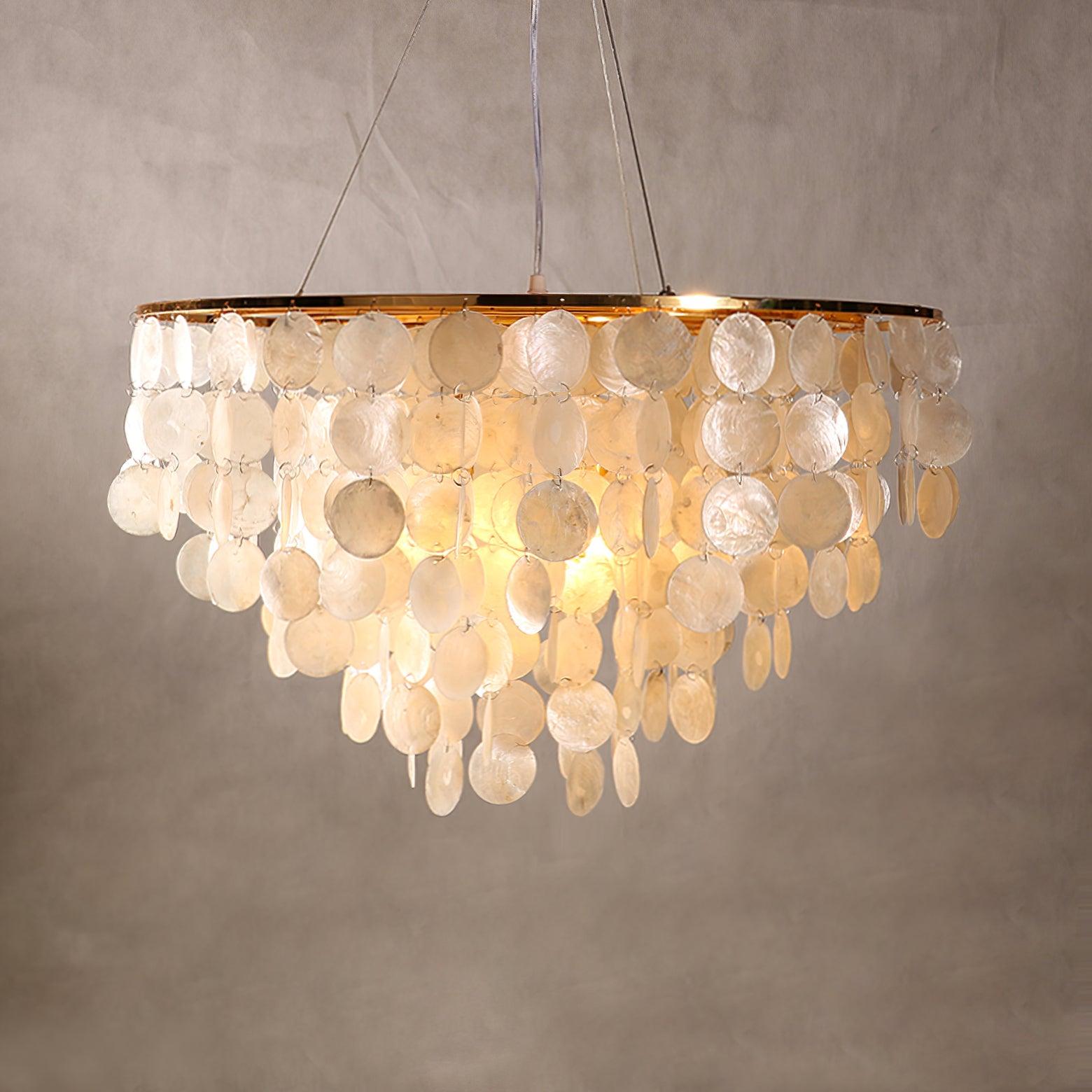 Esileth Postmodern Luxury Shell Wind Chime Metal Chandelier - Letslighting