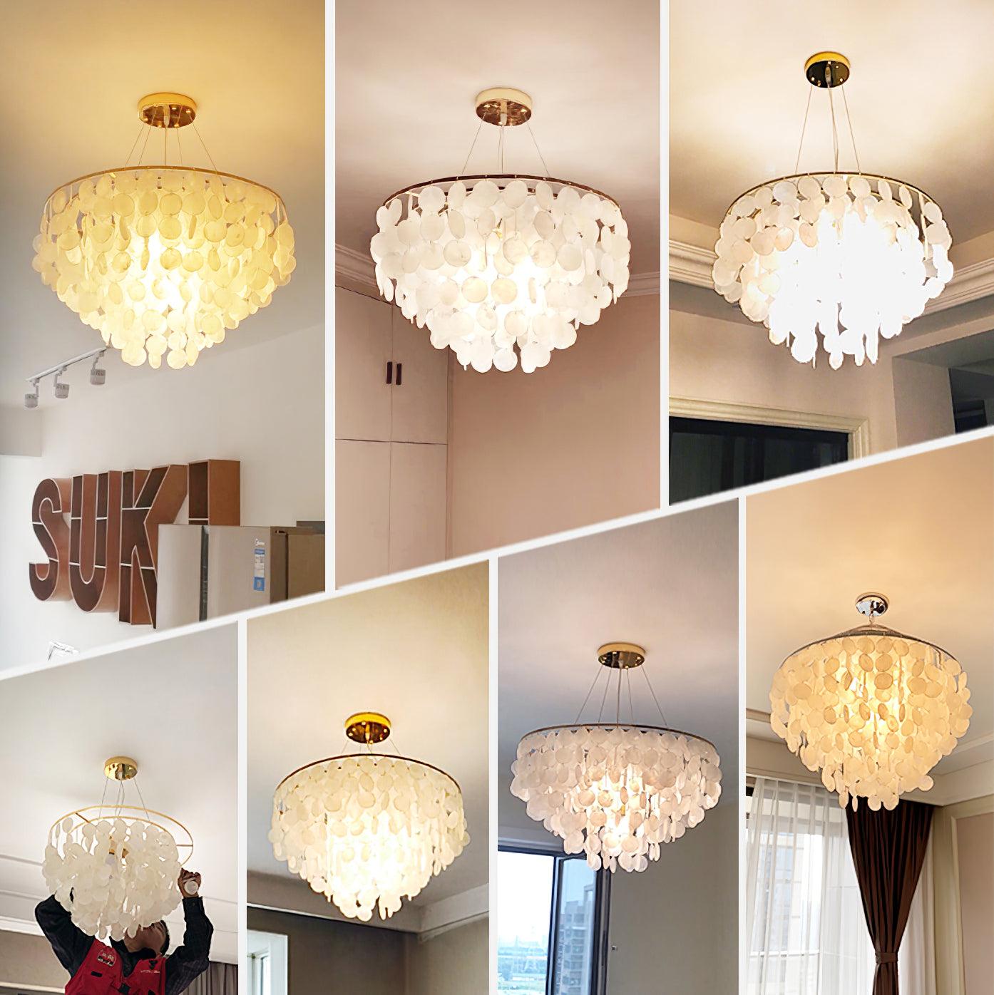 Esileth Postmodern Luxury Shell Wind Chime Metal Chandelier - Letslighting