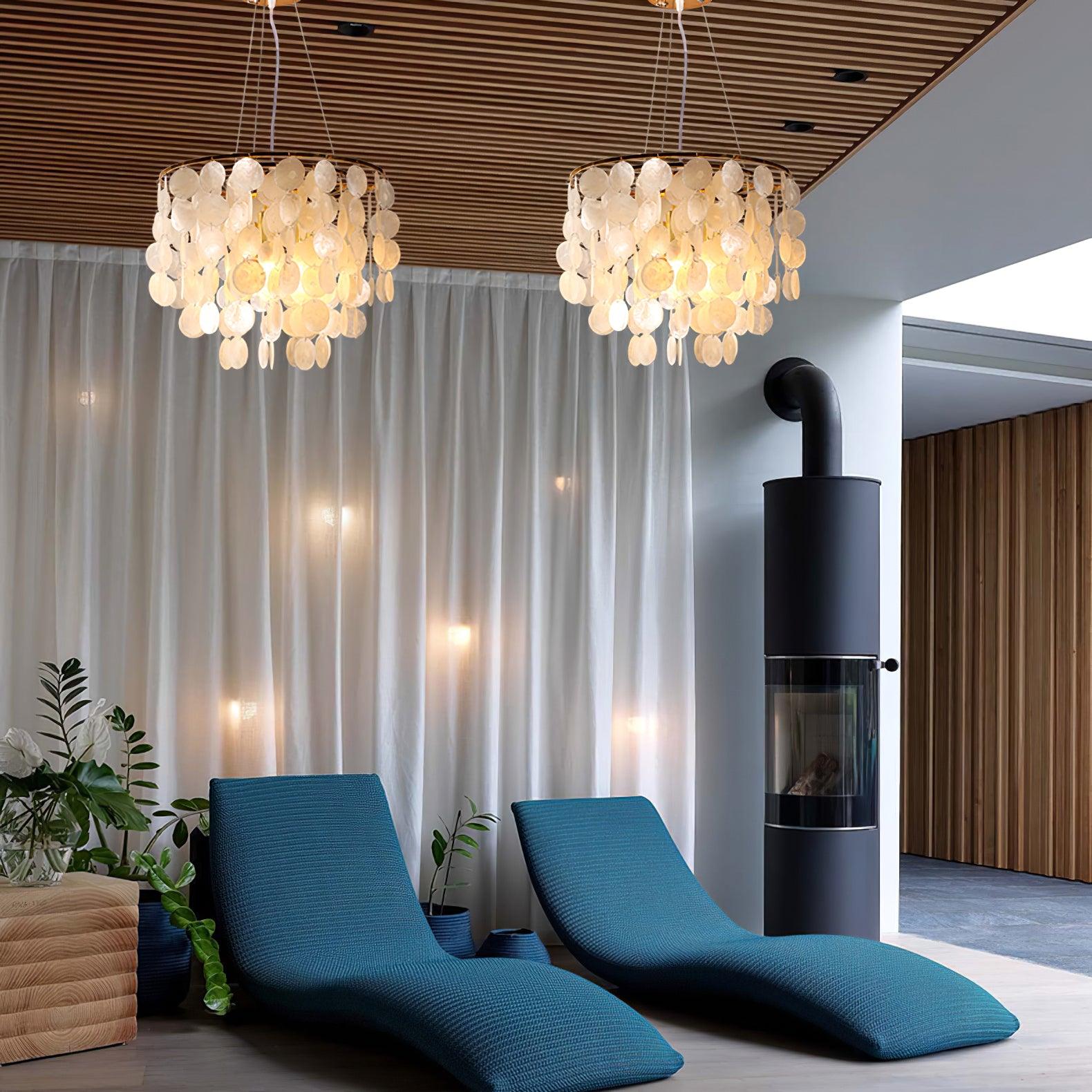 Esileth Postmodern Luxury Shell Wind Chime Metal Chandelier - Letslighting