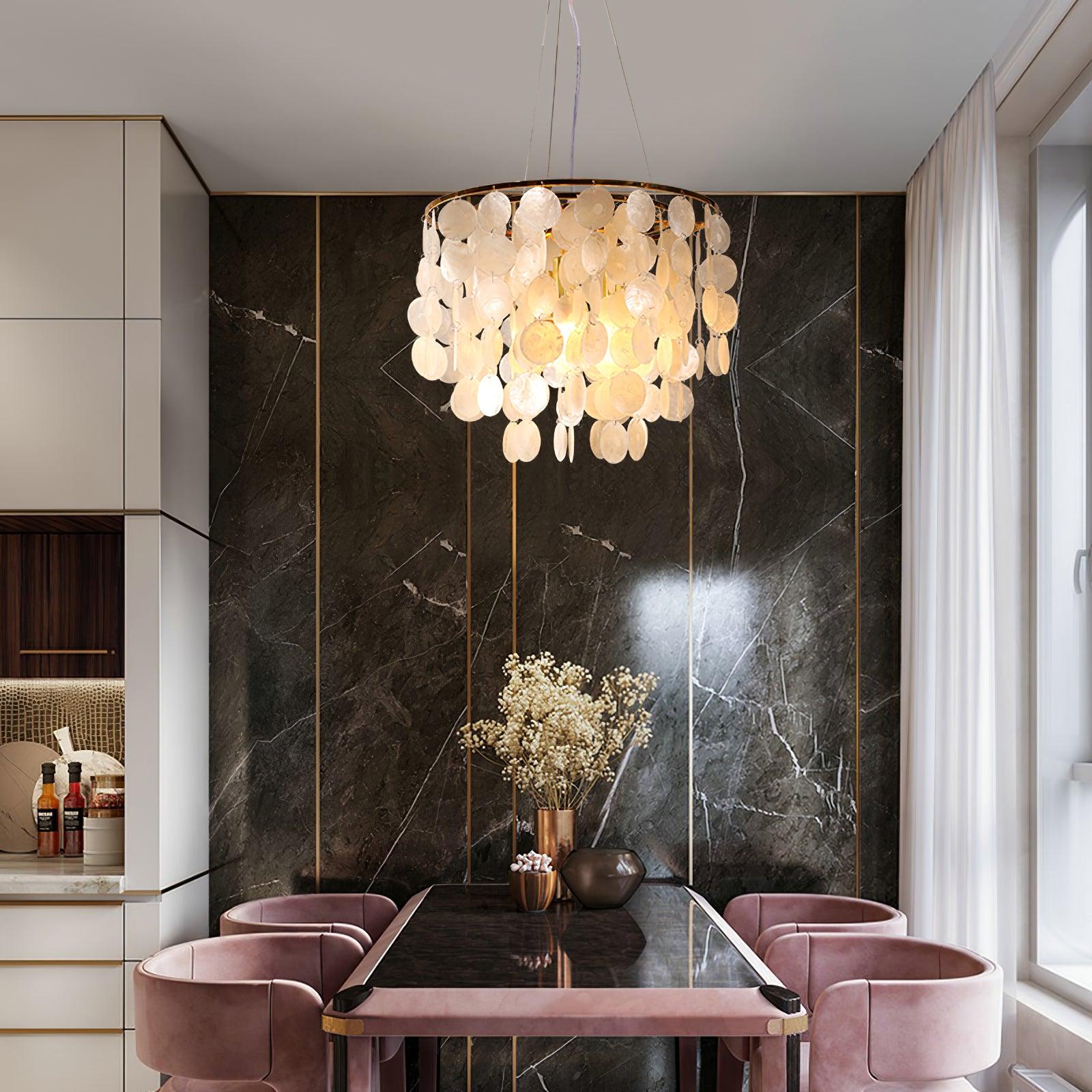 Esileth Postmodern Luxury Shell Wind Chime Metal Chandelier - Letslighting