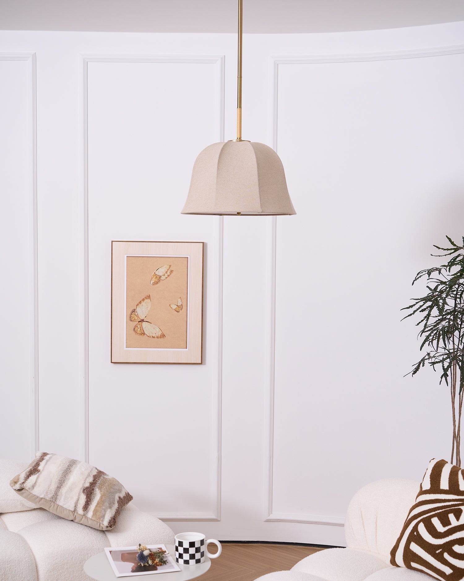Sienna Linen Pendant Lamp - Letslighting