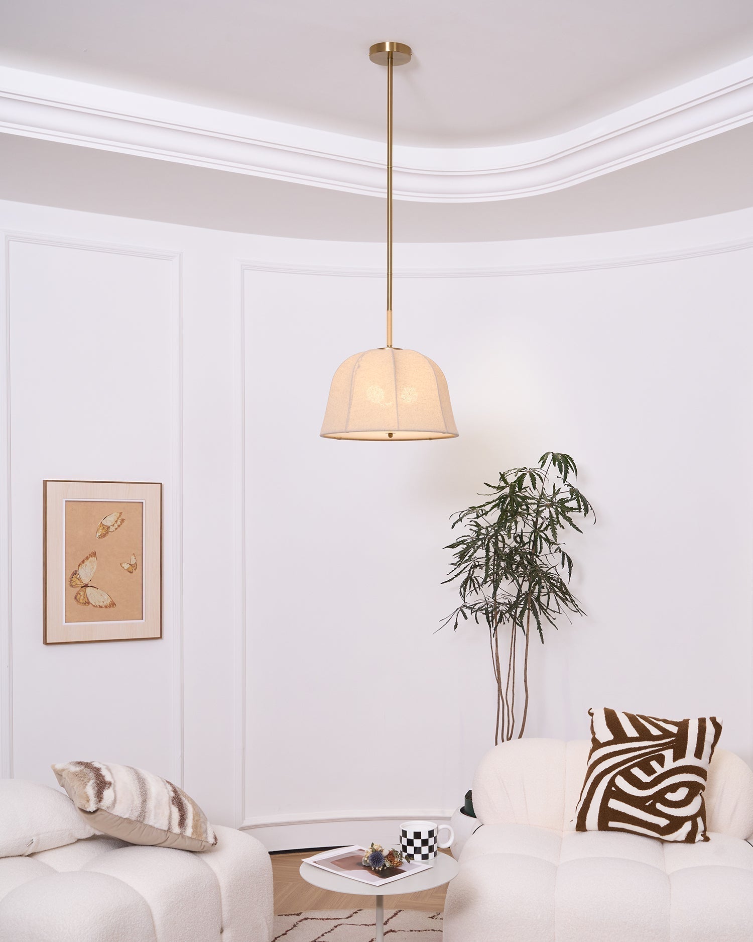 Sienna Linen Pendant Lamp - Letslighting