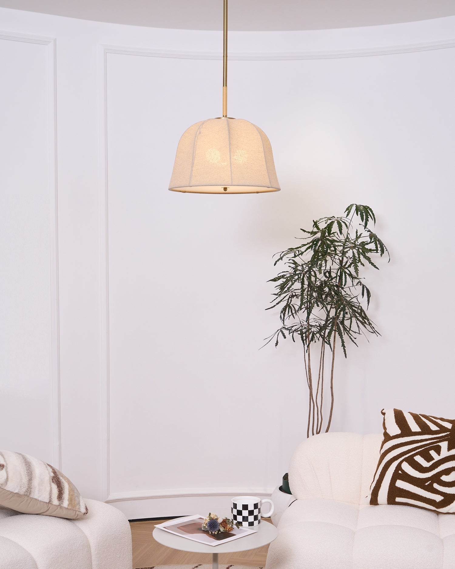 Sienna Linen Pendant Lamp - Letslighting