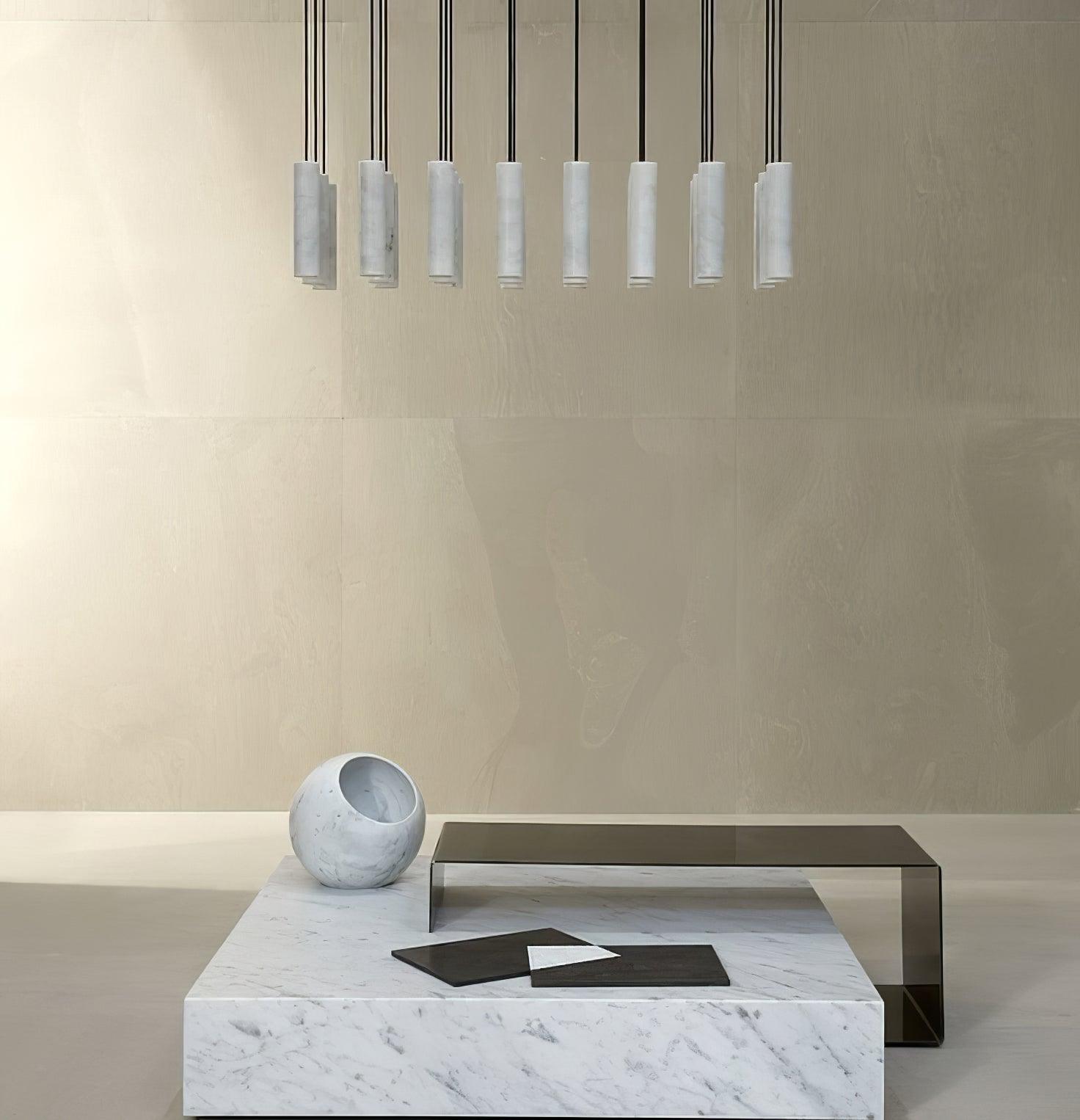 Nyxara Cluster Alabaster Pendant Light Staircase - Letslighting