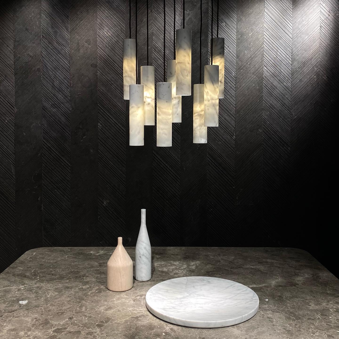 Nyxara Cluster Alabaster Pendant Light Staircase - Letslighting