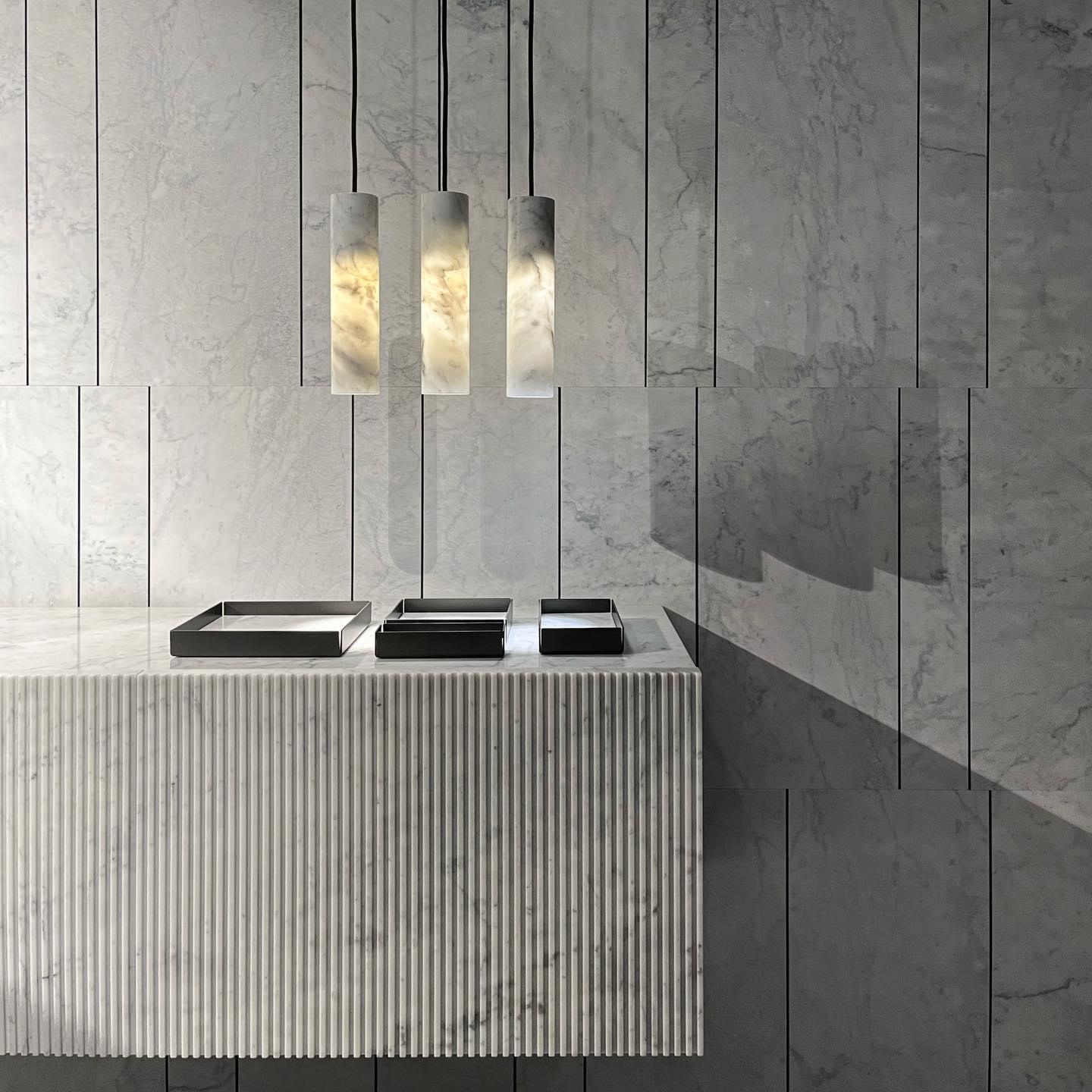 Nyxara Cluster Alabaster Pendant Light Staircase - Letslighting