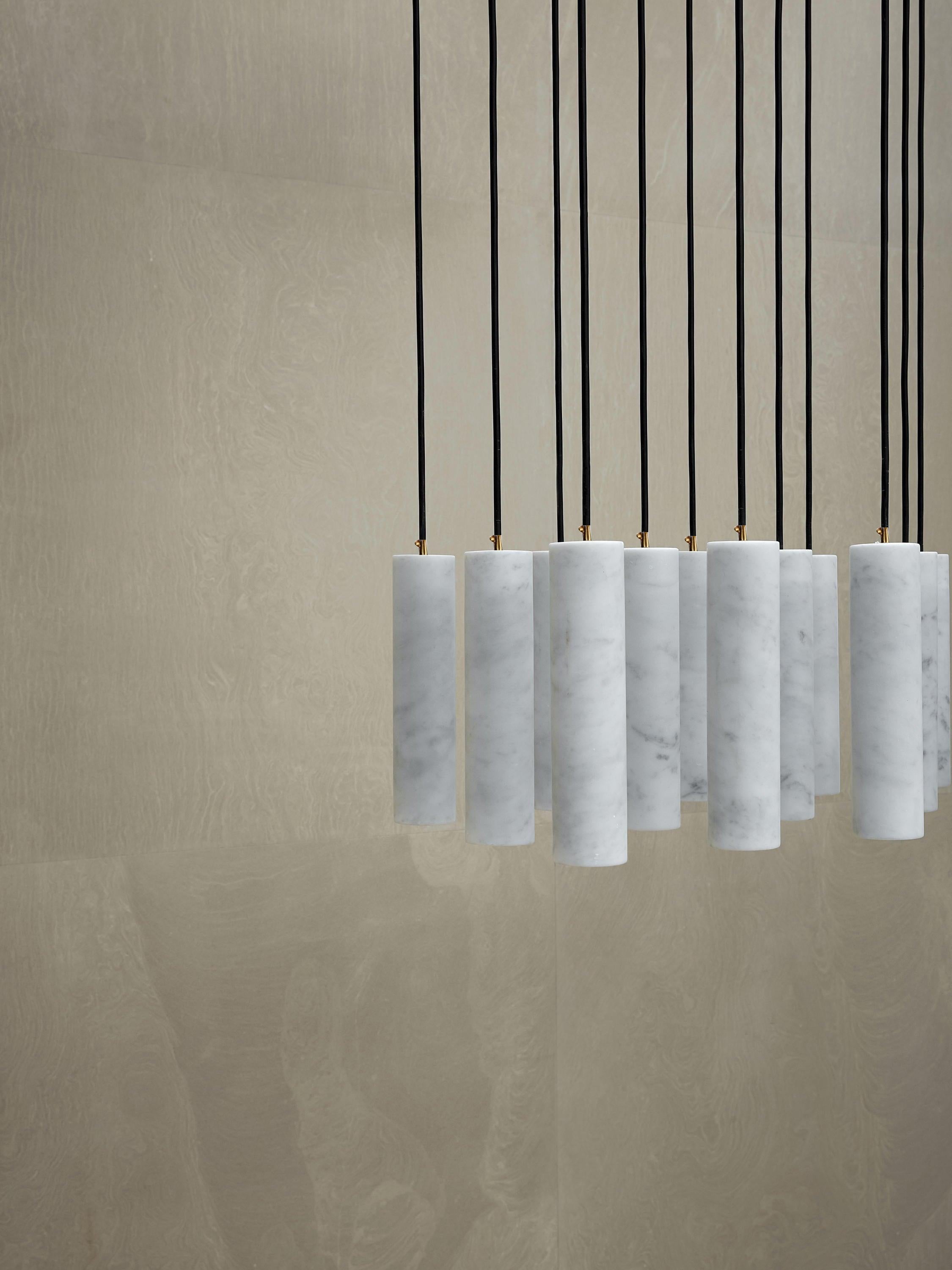 Nyxara Cluster Alabaster Pendant Light Staircase - Letslighting